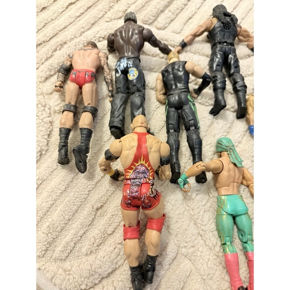 WWE Wrestling Action Figure Collection Lot Articulated Multicolor Plastic - Picture 14 of 14